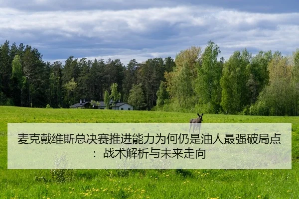 麦克戴维斯总决赛推进能力为何仍是油人最强破局点：战术解析与未来走向